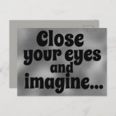 Sluit je ogen en stel je inspirerende offerte voor briefkaart (Voorkant / Achterkant)