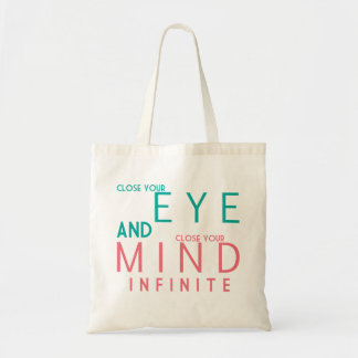 Sluit je oog. tote bag