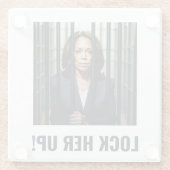 Sluit Kamala op Glazen Onderzetter (Achterkant)