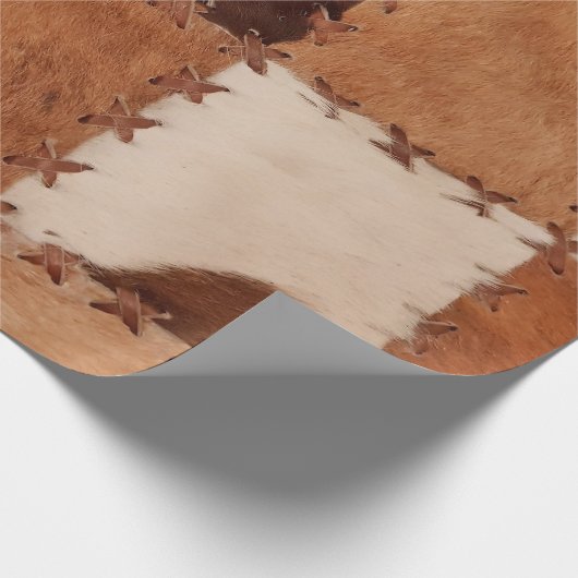 Sluit lederen patchwork gestructureerde achtergron cadeaupapier (Hoek)