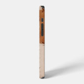 Sluit lederen patchwork gestructureerde achtergron iPhone hoesje (Linkerkant)