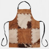 Sluit lederen patchwork gestructureerde achtergron schort (Voorkant)