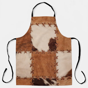Sluit lederen patchwork gestructureerde achtergron schort