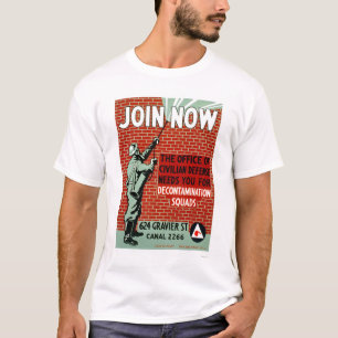 Sluit me aan bij het decontaminatieplein voor civi t-shirt