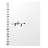 Sluit met de Tekst van het Manuscript en Stop af Notitieboek (Voorkant)