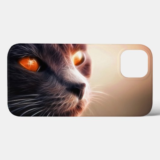 Sluit omhoog esthetisch kattengezicht met gekleurd Case-Mate iPhone case (Achterkant (horizontaal))