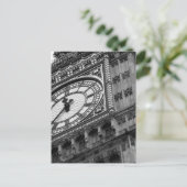 Sluit omhoog op Big Ben in zwart-wit Briefkaart (Staand voorkant)