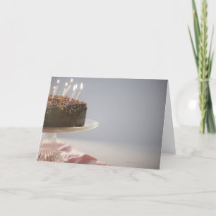 Sluit omhoog van de cake van de kaart