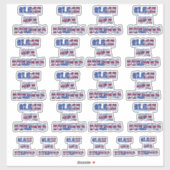 SLUIT ONZE GRENZEN Rood Wit Blauw Sterren & Strepe Sticker (Vel)