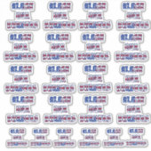 SLUIT ONZE GRENZEN Rood Wit Blauw Sterren & Strepe Sticker (Voorkant)