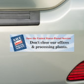 Sluit onze kantoren niet bumpersticker (Op auto)
