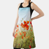 Sluit poppies op het veld. Wilde bloemen in de len Schort (Insitu)