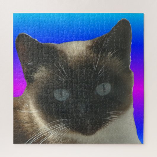 Sluit Puzzle af: Cute Siamese Cat Legpuzzel (Verticaal)