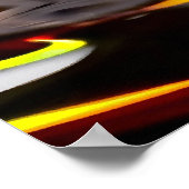 Sluit Regenregen in een regenbooghond Poster (Hoek)