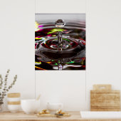Sluit Regenregen in een regenbooghond Poster (Keuken)