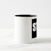 Sluit STFU af Tweekleurige Koffiemok (Center)