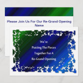 Sluit u aan bij ons voor een nieuwe grote opening kaart (Voorkant / Achterkant)