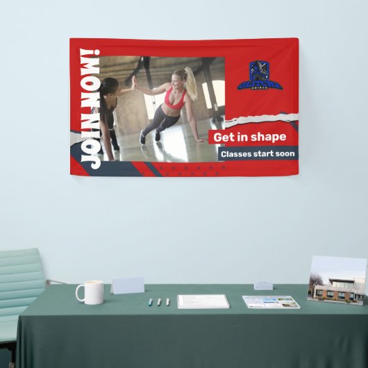 Sluit u nu aan bij de gym-uitwerkingVinylbanner 3' Spandoek (Beurs)