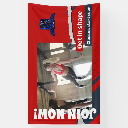 Sluit u nu aan bij de gym-uitwerkingVinylbanner 3' Spandoek (Verticaal)