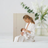 sluit uitzicht van een baby af (6-12 maanden) briefkaart (Staand voorkant)