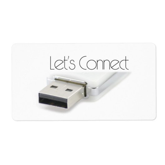 Sluit USB aan Etiket (Voorkant)