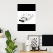 Sluit USB aan Poster (Thuiskantoor)