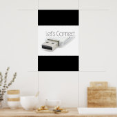 Sluit USB aan Poster (Keuken)