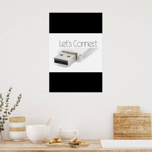Sluit USB aan Poster (Keuken)