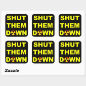 Sluit ze af, anti-nucleaire slogan Sticker (Vel)