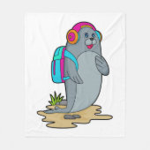 Sluiten als Hiker met rugzak Fleece Deken (Voorkant)