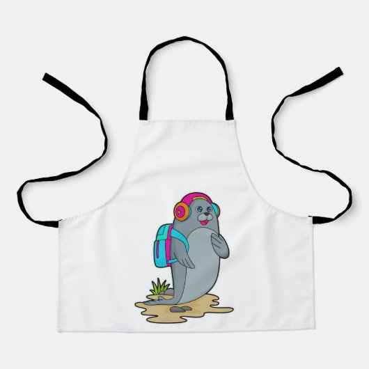 Sluiten als Hiker met rugzak Schort (Voorkant)