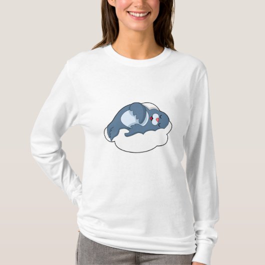 Sluiten bij slaapstand op cloud t-shirt (Voorkant)