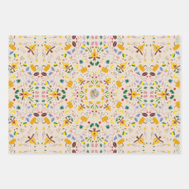 Sluiten gebreide Thanksgiving herfst gezellige Her Inpakpapier Vel