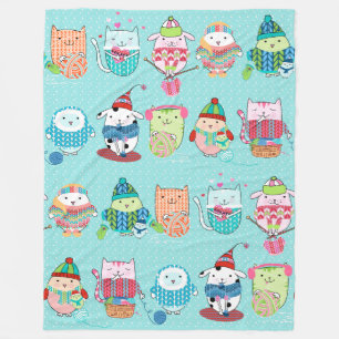 Sluiten Knit Fleece Blanket, groot Deken