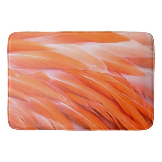 Sluiten Koraal en Roze Artistieke Flamingo Feather Badmat (Voorkant)