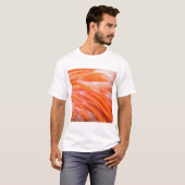 Sluiten Koraal en Roze Artistieke Flamingo Feather T-shirt (Voorkant volledig)