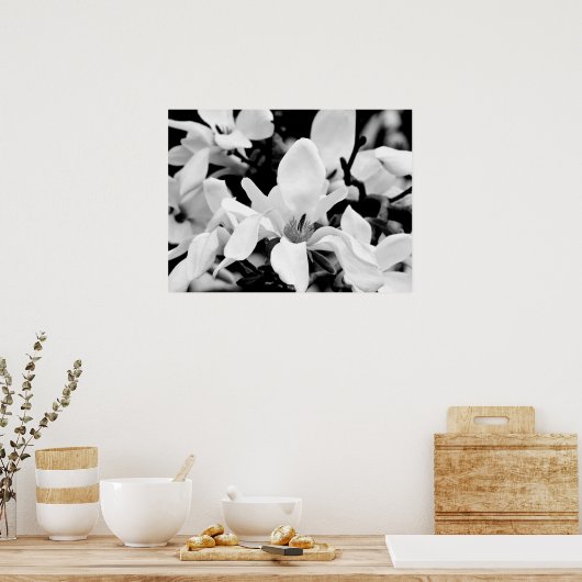 Sluiten Magnolia Blooms Art Poster (Keuken)