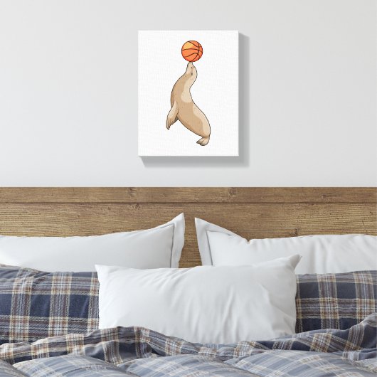 Sluiten met Basketball Canvas Afdruk (Insitu (Slaapkamer))