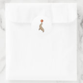 Sluiten met Basketball Ronde Sticker (Tas)