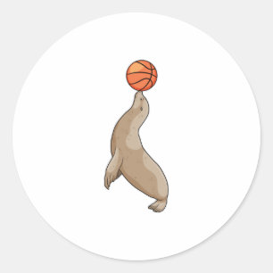 Sluiten met Basketball Ronde Sticker