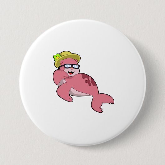 Sluiten met Glasses.PNG Ronde Button 7,6 Cm (Voorkant)