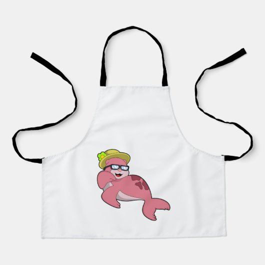 Sluiten met Glasses.PNG Schort (Voorkant)