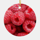 Sluiten Raspberry Background Texture Raspberries Keramisch Ornament (Voorkant)