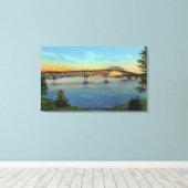 Sluiten Uitzicht van de Nieuwe Brug Canvas Afdruk (Insitu (Houten vloer))