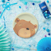 Sluiten van Big Brown Beer Papieren Bordje (Feest)