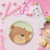 Sluiten van Big Brown Beer Papieren Bordje (Feest)