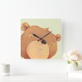 Sluiten van Big Brown Beer Vierkante Klok (Huis)