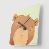 Sluiten van Big Brown Beer Vierkante Klok (Hoek)