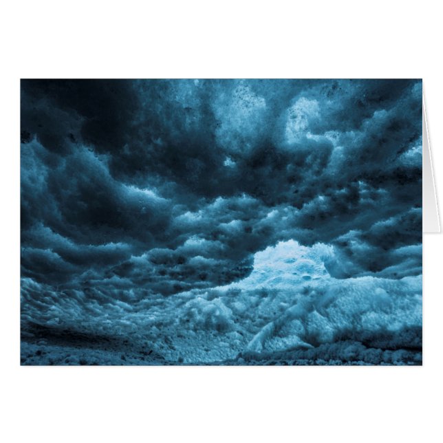 Sluiten van blauw ijs, IJsland (Voorkant Horizontaal)