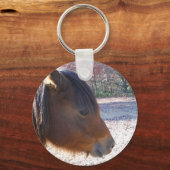 Sluiten van bruin paard, Little Brown Pony Sleutelhanger (Voorkant)